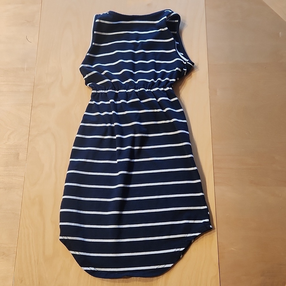 Shein- Navy Striped Kids Dress. Size 5 - Picture 3 of 3